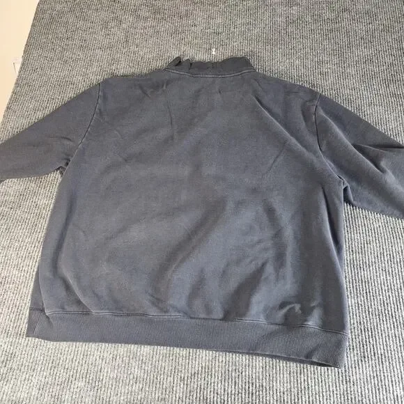 Cabelas Sweatshirt Mens 3XL Gray Quarter Zip Mock Fleece Pullover Embroidered - Picture 2 of 12